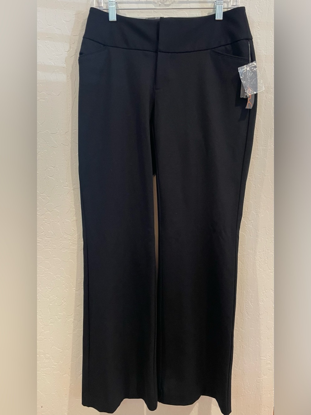 INC Curvy Fit Wide Leg Ponte Pants Black NWT Size 6 Work Trouser Stretch